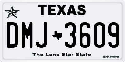 TX license plate DMJ3609