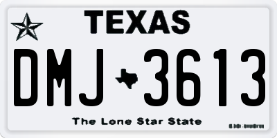 TX license plate DMJ3613