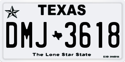 TX license plate DMJ3618