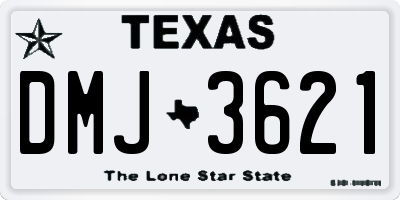 TX license plate DMJ3621