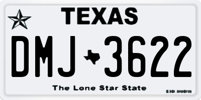 TX license plate DMJ3622