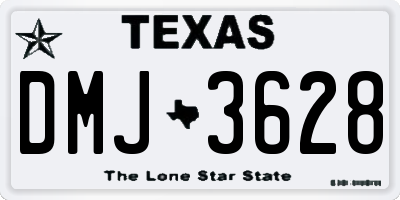 TX license plate DMJ3628