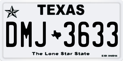 TX license plate DMJ3633