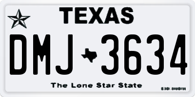 TX license plate DMJ3634
