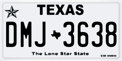 TX license plate DMJ3638