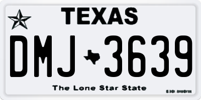 TX license plate DMJ3639