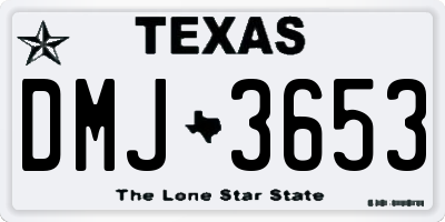 TX license plate DMJ3653