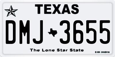 TX license plate DMJ3655