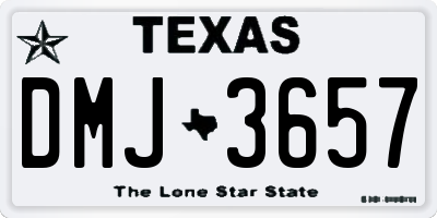 TX license plate DMJ3657