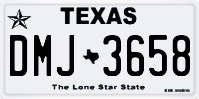 TX license plate DMJ3658