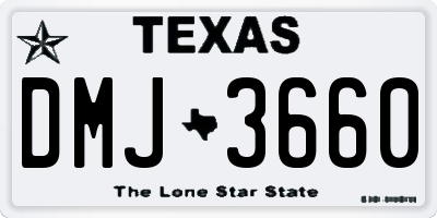 TX license plate DMJ3660