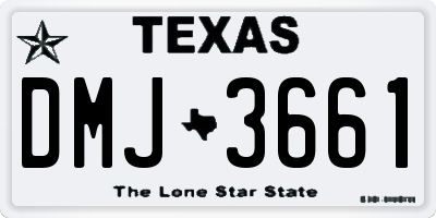 TX license plate DMJ3661