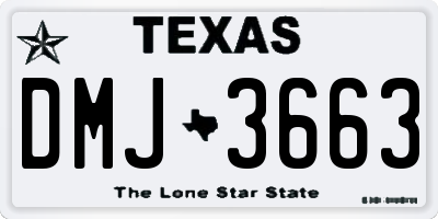 TX license plate DMJ3663