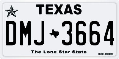 TX license plate DMJ3664