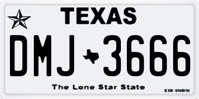 TX license plate DMJ3666