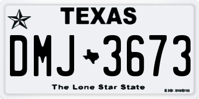 TX license plate DMJ3673