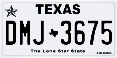 TX license plate DMJ3675