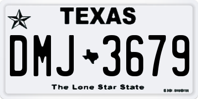 TX license plate DMJ3679