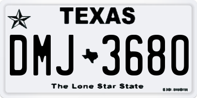 TX license plate DMJ3680