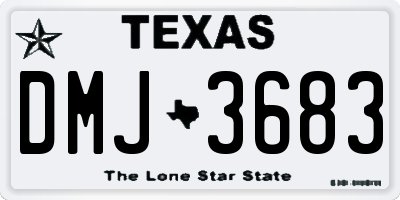 TX license plate DMJ3683