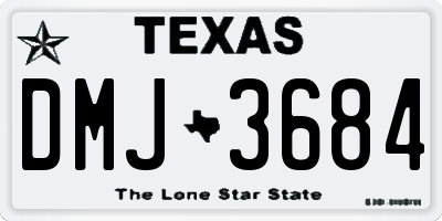 TX license plate DMJ3684