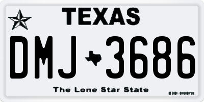 TX license plate DMJ3686