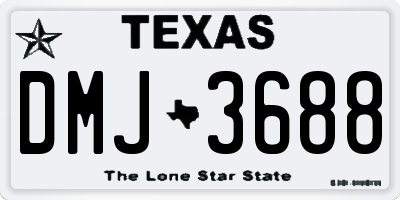 TX license plate DMJ3688