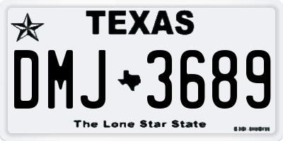 TX license plate DMJ3689