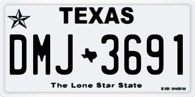 TX license plate DMJ3691