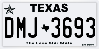 TX license plate DMJ3693