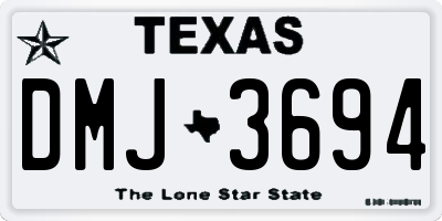 TX license plate DMJ3694