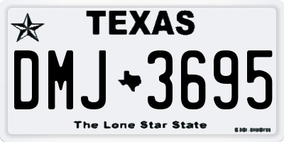 TX license plate DMJ3695