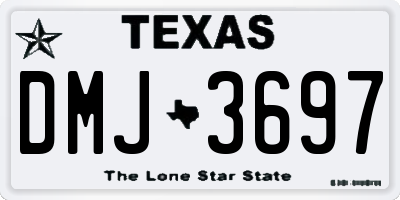 TX license plate DMJ3697