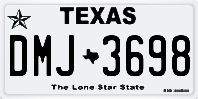 TX license plate DMJ3698