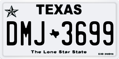 TX license plate DMJ3699