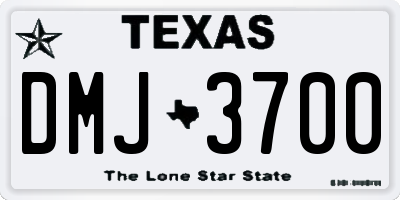 TX license plate DMJ3700