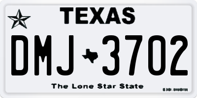 TX license plate DMJ3702