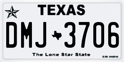TX license plate DMJ3706
