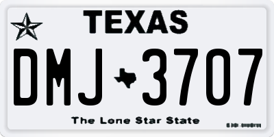 TX license plate DMJ3707