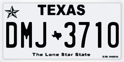 TX license plate DMJ3710
