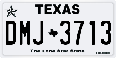 TX license plate DMJ3713