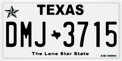 TX license plate DMJ3715