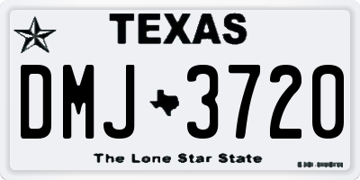 TX license plate DMJ3720