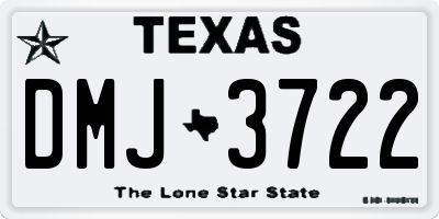 TX license plate DMJ3722