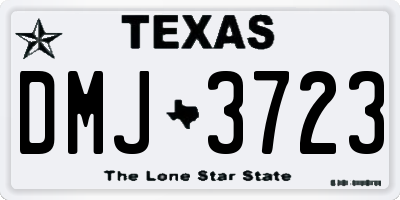 TX license plate DMJ3723