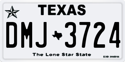 TX license plate DMJ3724