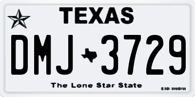 TX license plate DMJ3729