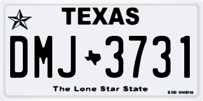 TX license plate DMJ3731