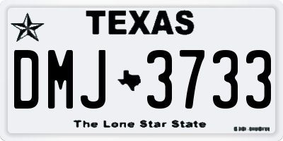 TX license plate DMJ3733