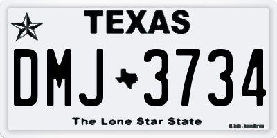 TX license plate DMJ3734